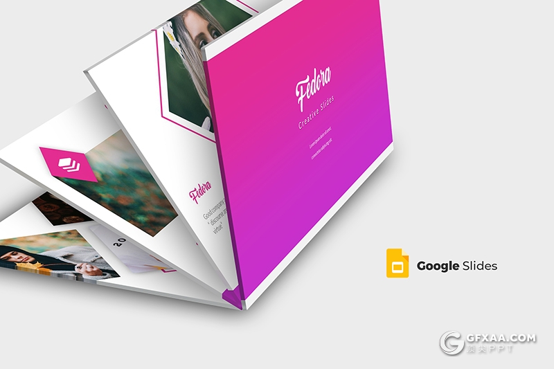 30页国外扁平化创意商务多用途Google slides模板 5种主题配色 - 顶尖PPT