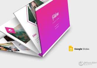 30页国外扁平化创意商务多用途Google slides模板 5种主题配色 - 顶尖PPT