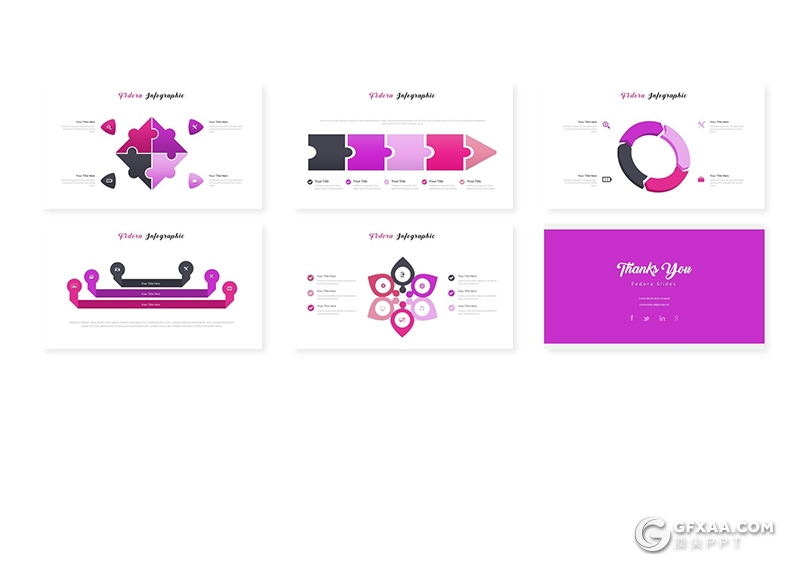 30页国外扁平化创意商务多用途keynote模板 5种主题配色 - 顶尖PPT