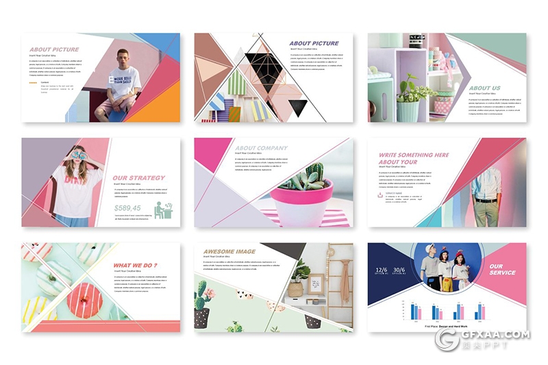 42页国外扁平化商务多用途工作汇报ppt模板 - 顶尖PPT