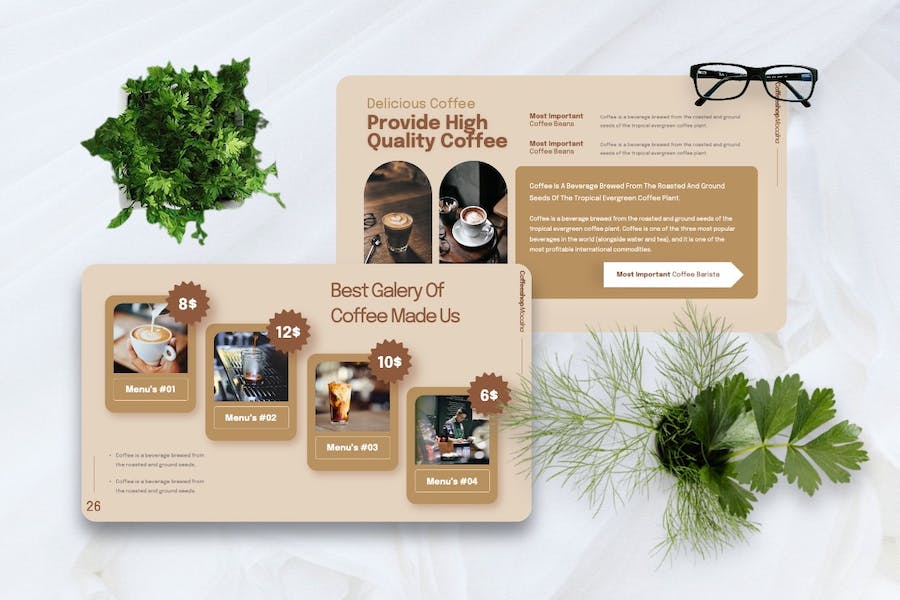 咖啡品牌行业竞品分析keynote模板 - 顶尖PPT