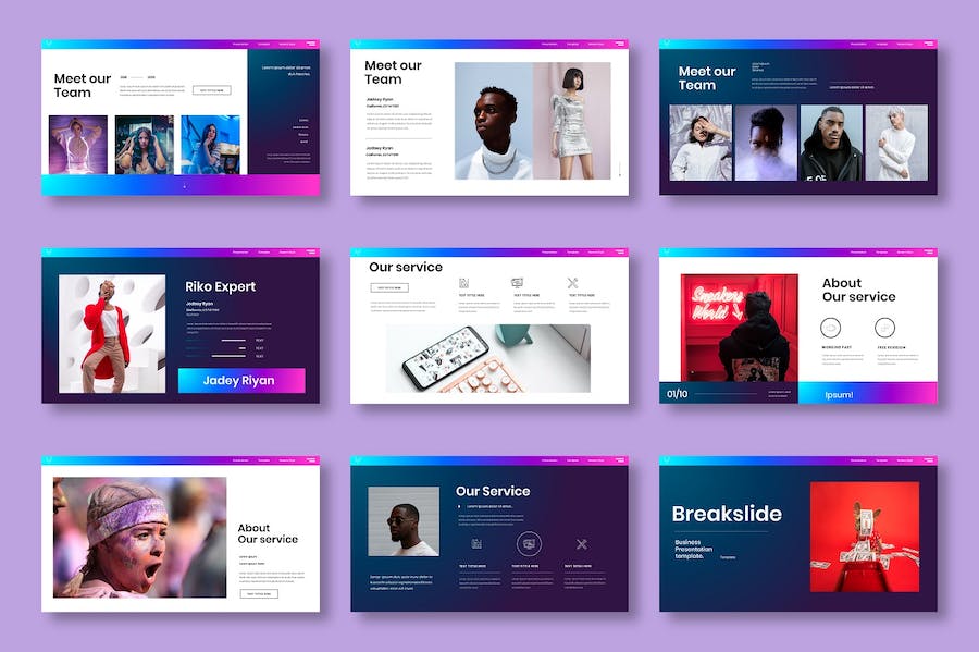 创意设计项目展示作品集方案Keynote模板 - 顶尖PPT