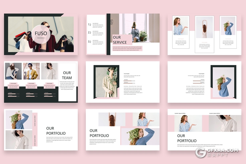 35页极简时尚杂志风格PPT模板 - 顶尖PPT