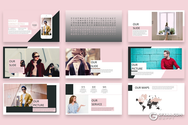 35页极简时尚杂志风格PPT模板 - 顶尖PPT