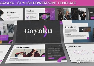 30页3种配色渐变色时尚商务多用途PPT模板 16:9和4:3两种尺寸PPT - 顶尖PPT