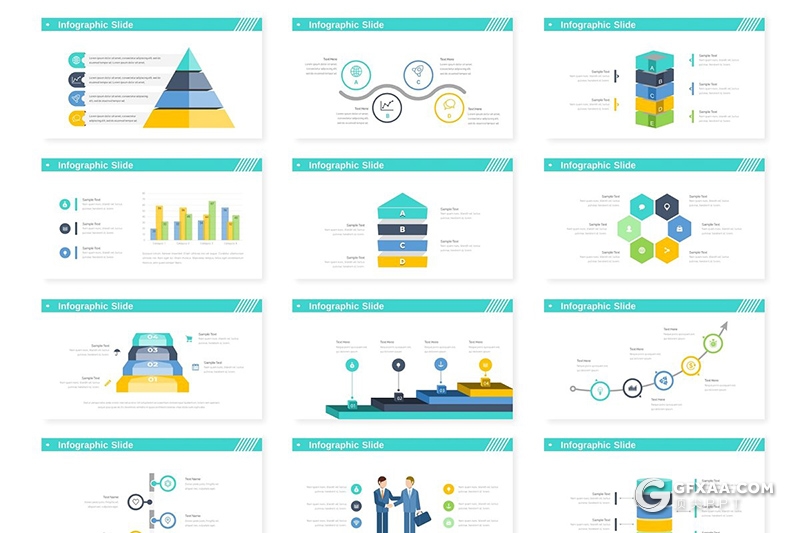 30页国外工作总结汇报团队企业介绍通用ppt模板 5种主题配色 - 顶尖PPT