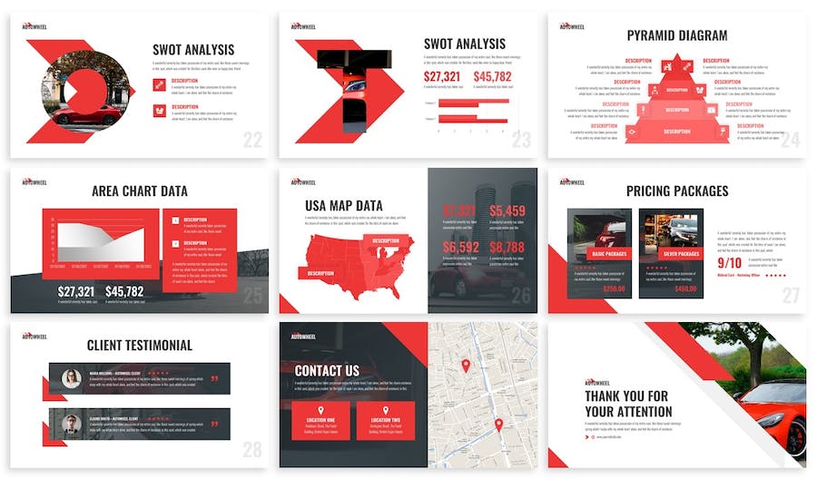汽车车轮品牌介绍PPT模板 - 顶尖PPT