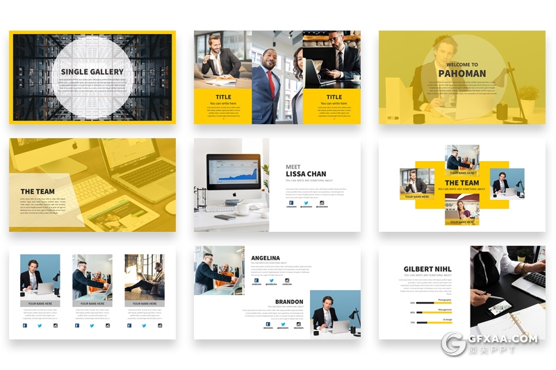 35页扁平化简约商务多用途PPT模板 - 顶尖PPT