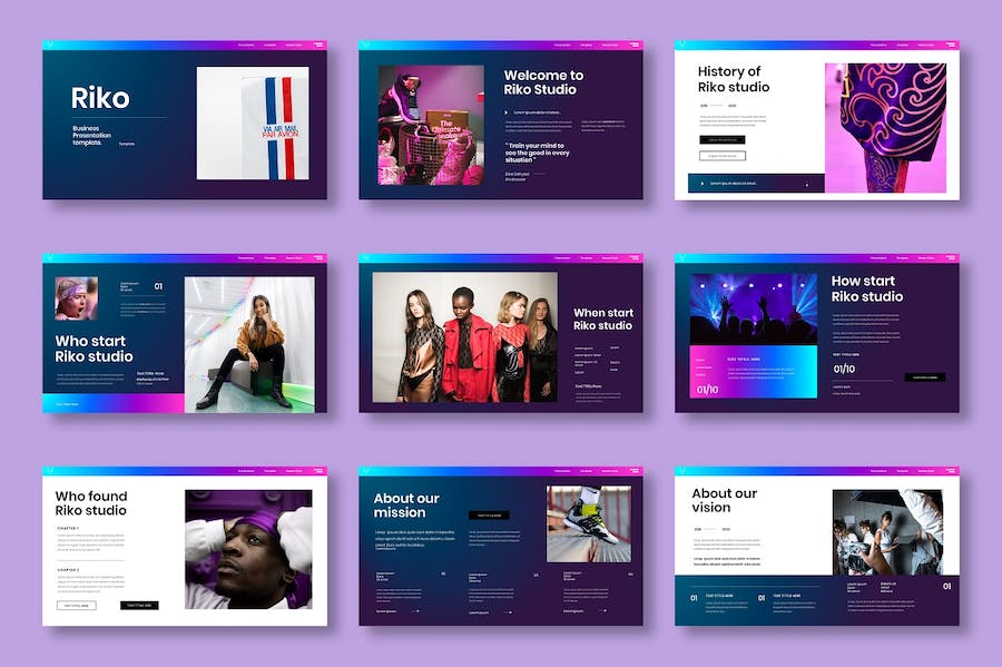 创意设计项目展示作品集方案Keynote模板 - 顶尖PPT