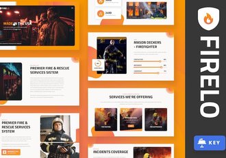 城市消防消防部门keynote模板 - 顶尖PPT