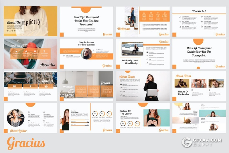 89页欧美商务风格团队介绍图形设计工作汇报ppt模板 - 顶尖PPT