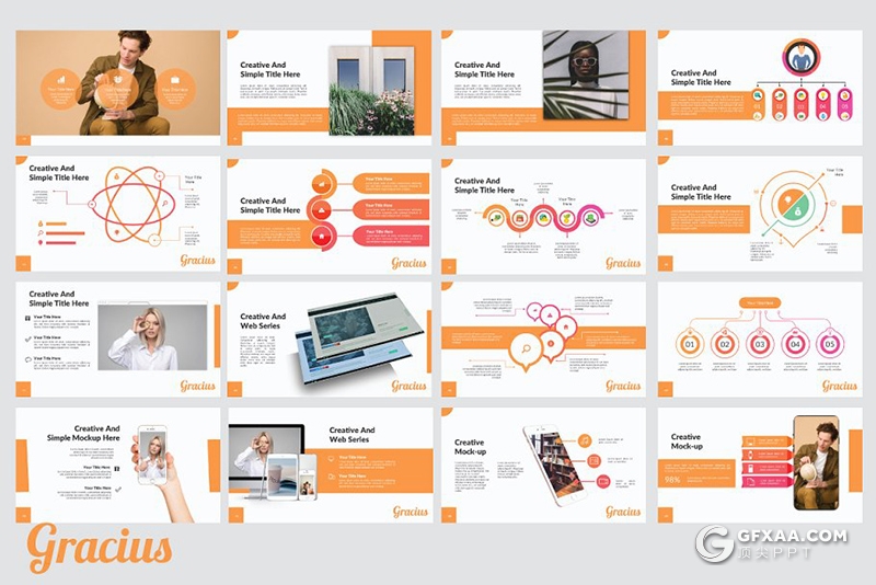 89页欧美商务风格团队介绍图形设计工作汇报ppt模板 - 顶尖PPT