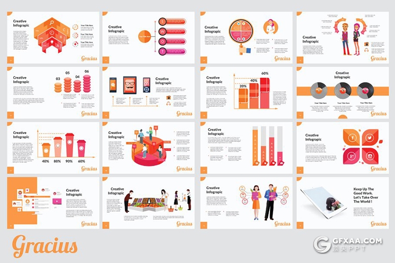 89页欧美商务风格团队介绍图形设计工作汇报ppt模板 - 顶尖PPT