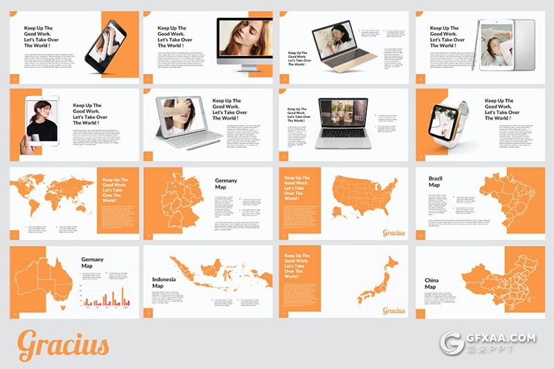 89页欧美商务风格团队介绍图形设计工作汇报ppt模板 - 顶尖PPT