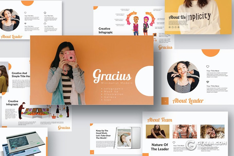 89页欧美商务风格团队介绍图形设计工作汇报ppt模板 - 顶尖PPT