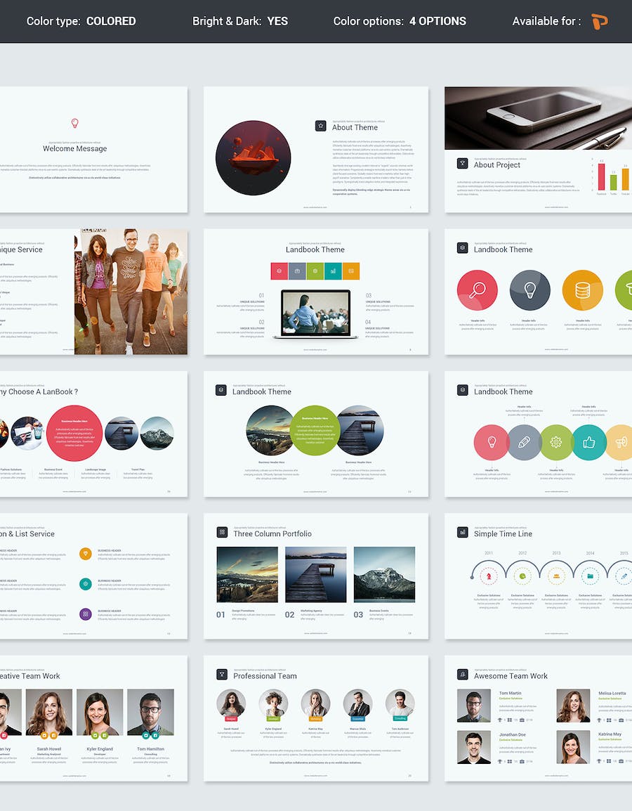 迷你简约风格商务汇报数据信息图形PPT模板 - 顶尖PPT
