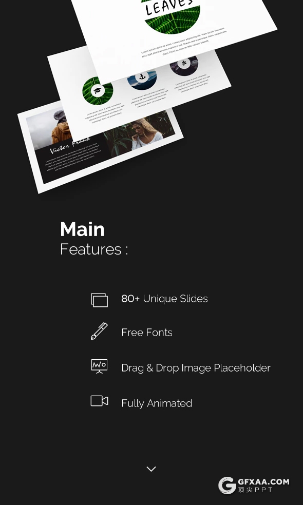 80页国外极简文艺时尚风格PPT模板 - 顶尖PPT