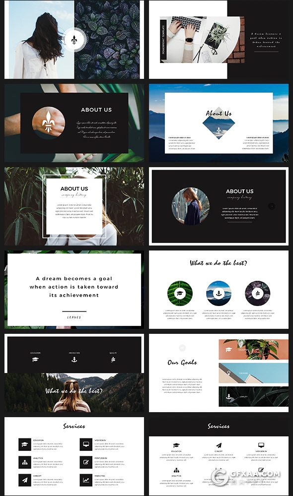 80页国外极简文艺时尚风格PPT模板 - 顶尖PPT