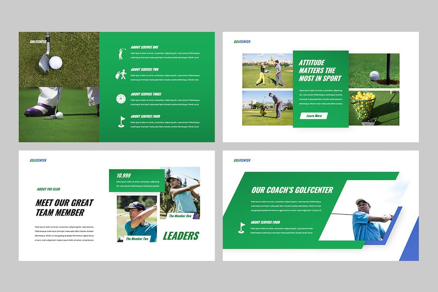 高尔夫球运动俱乐部推广Keynote模板 - 顶尖PPT