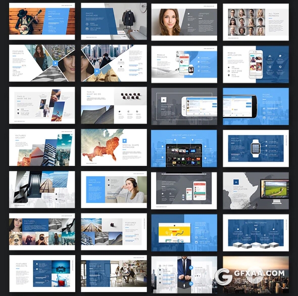 152页欧美商务企业公司介绍工作汇报多用途PPT模板 10种主题配色 - 顶尖PPT