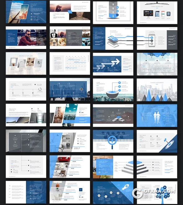 152页欧美商务企业公司介绍工作汇报多用途PPT模板 10种主题配色 - 顶尖PPT