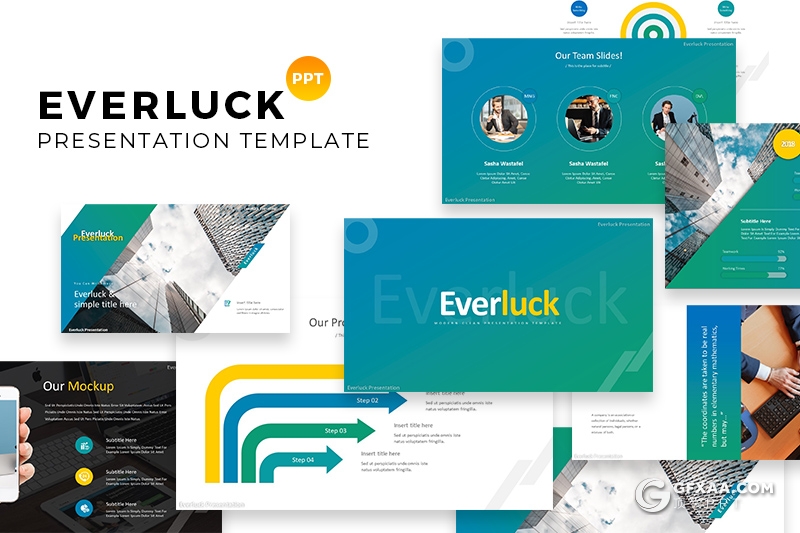 171页欧美风格商务图形企业团队介绍工作计划总结PPT模板 - 顶尖PPT