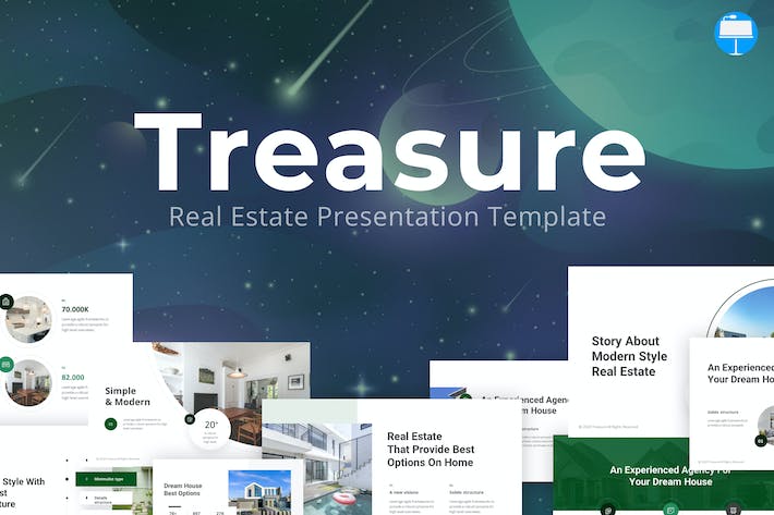 绿色现代房地产市场分析keynote模板 - 顶尖PPT