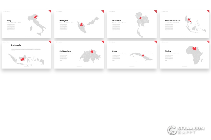 120页极简商务风格PPT模板 世界各国地图创意图形icon图标ppt素材 - 顶尖PPT