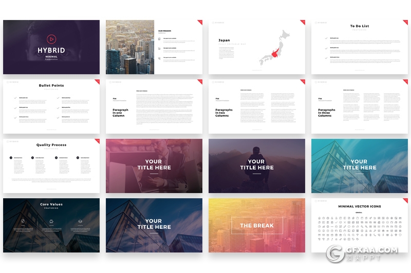 120页极简商务风格PPT模板 世界各国地图创意图形icon图标ppt素材 - 顶尖PPT