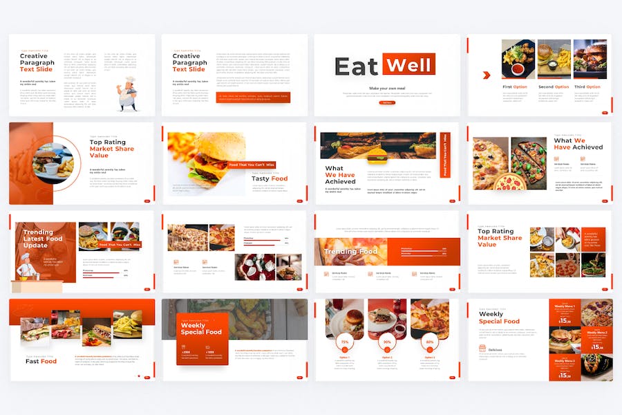 西式餐饮美食介绍展示活动推广PPT模板 - 顶尖PPT