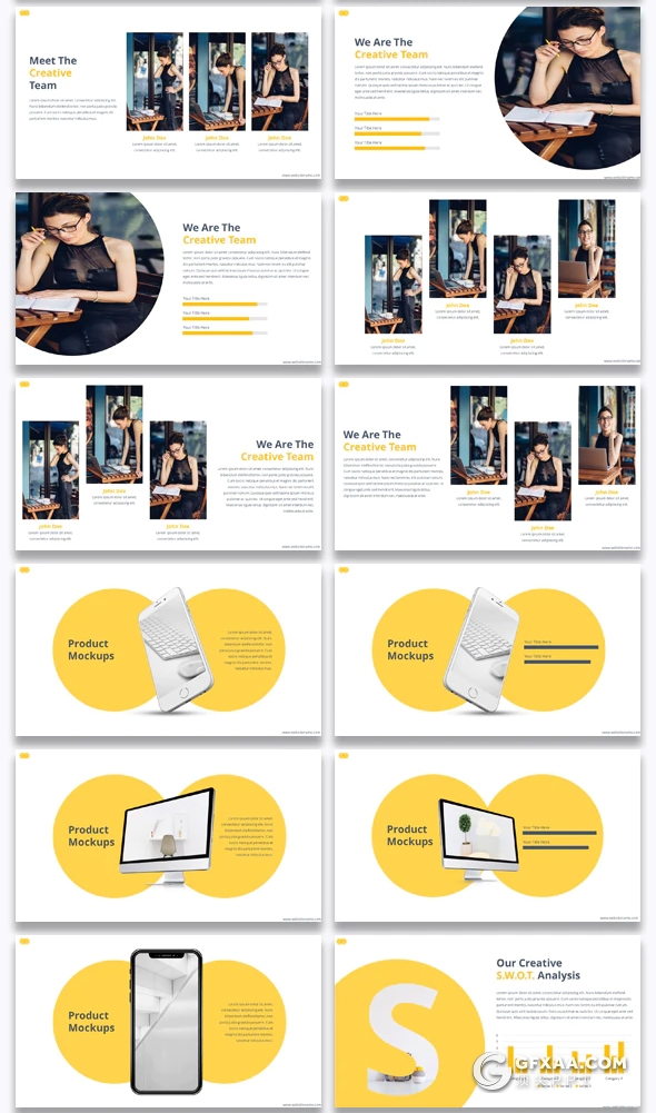 325页欧美大型商务简约PPT模板 商务图形设计ppt模板 - 顶尖PPT