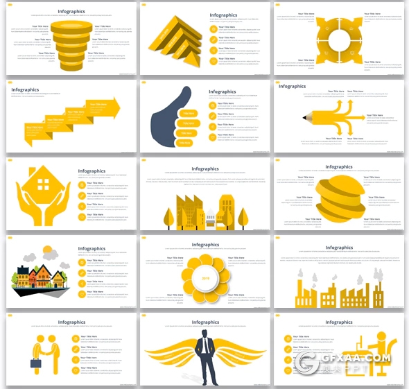 325页欧美大型商务简约PPT模板 商务图形设计ppt模板 - 顶尖PPT