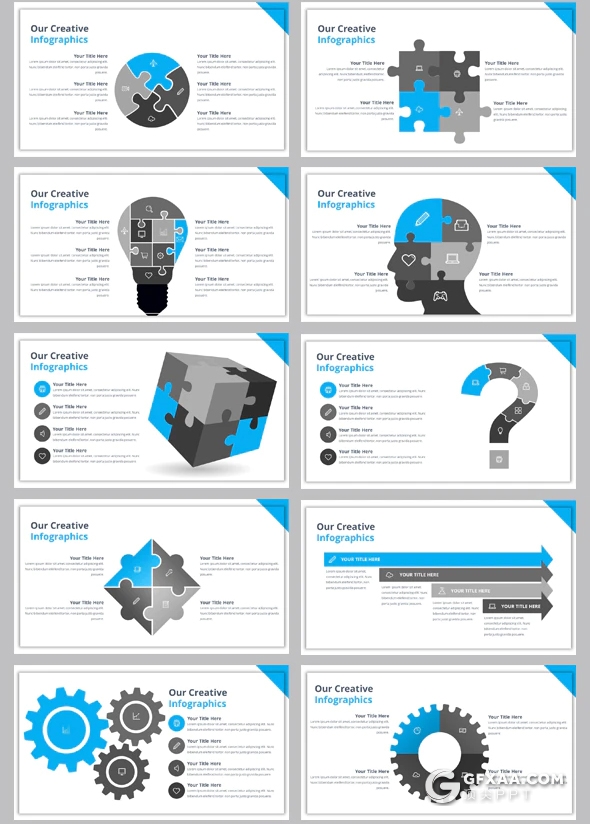 100页企业团队介绍创意商务图形统计分析PPT模板 - 顶尖PPT