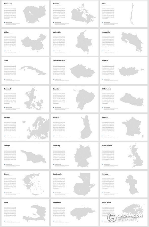505页国外高端商务多用途PPT模板商务信息图形合集PPT可编辑世界各国家地图PPT - 顶尖PPT