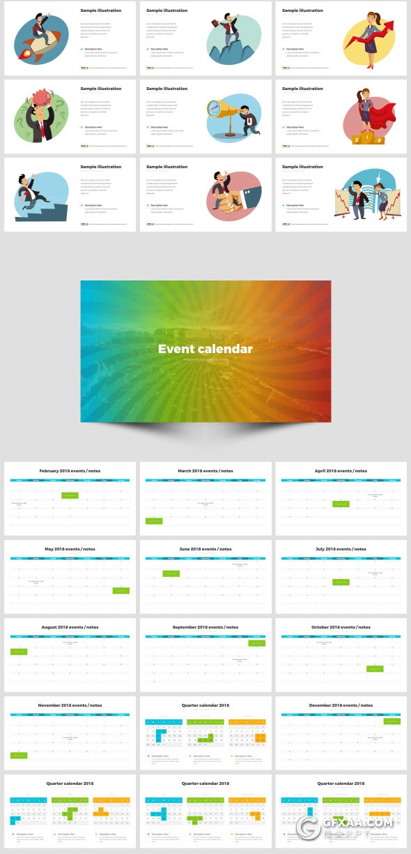 490页酷炫配色国外高端商务多用途PPT模板创意商务信息图形ppt商务卡通人物插画ppt可编辑世界各国家地图ppt模板 - 顶尖PPT