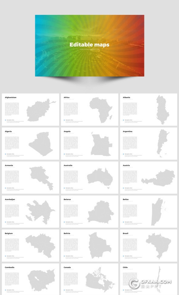 490页酷炫配色国外高端商务多用途PPT模板创意商务信息图形ppt商务卡通人物插画ppt可编辑世界各国家地图ppt模板 - 顶尖PPT