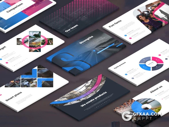 493页国外精美蓝紫渐变配色商务通用ppt企业团队介绍创意商务信息图形ppt商务卡通插画ppt世界各国地图ppt模板 - 顶尖PPT