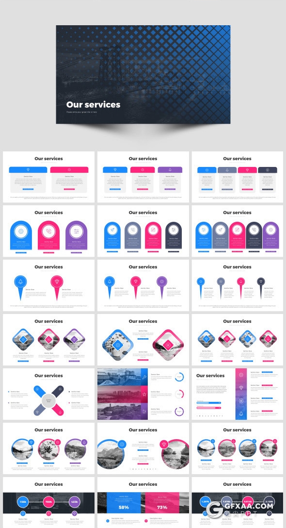 493页国外精美蓝紫渐变配色商务通用ppt企业团队介绍创意商务信息图形ppt商务卡通插画ppt世界各国地图ppt模板 - 顶尖PPT