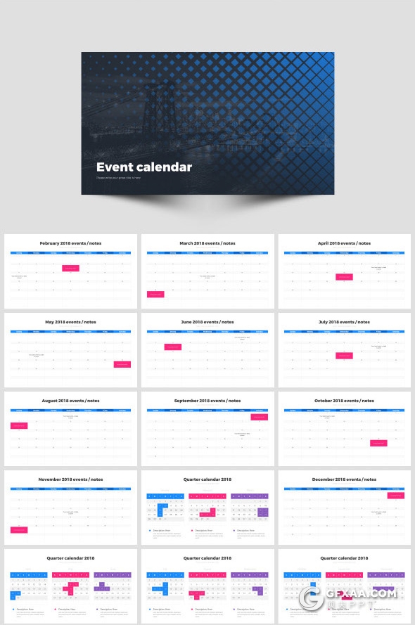 493页国外精美蓝紫渐变配色商务通用ppt企业团队介绍创意商务信息图形ppt商务卡通插画ppt世界各国地图ppt模板 - 顶尖PPT
