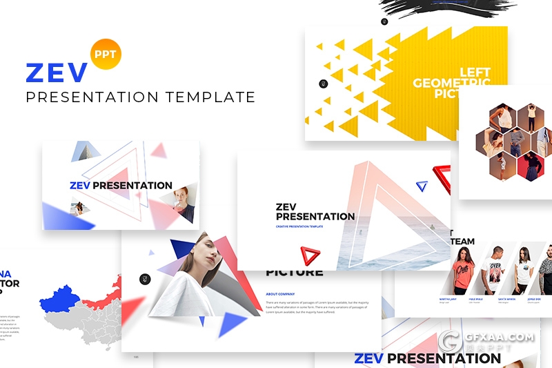 110页欧美简约时尚风格商务通用PPT模板 附赠22个XML配色文件 - 顶尖PPT
