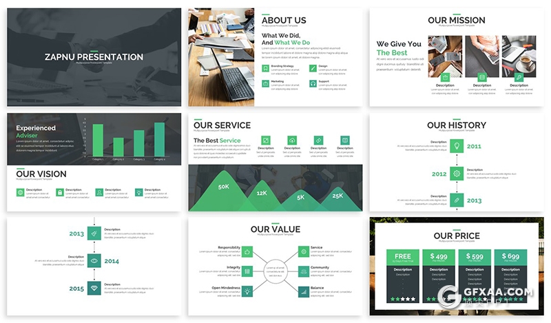 30页企业团队介绍项目合作展示商务通用ppt模板 3种主题配色2种尺寸规格 - 顶尖PPT