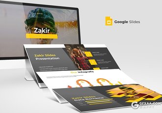 30页5种配色扁平化简约国外多用途Google slides模板 - 顶尖PPT