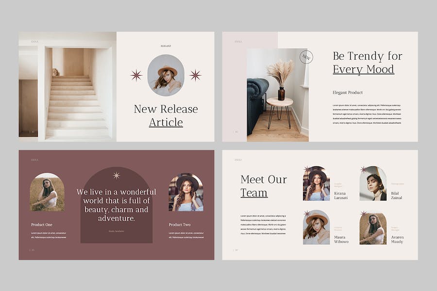 创意时尚复古美学keynote模板 - 顶尖PPT