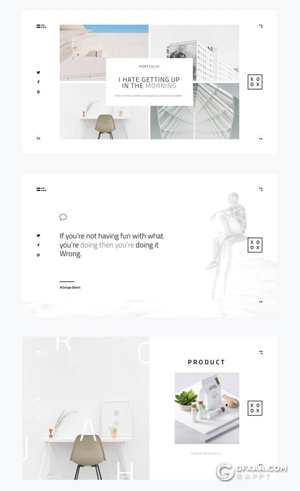 100页国外极简文艺小清新风格keynote模板 - 顶尖PPT