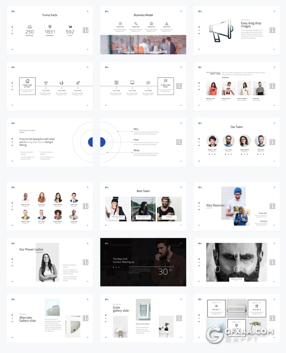100页国外极简文艺小清新风格keynote模板 - 顶尖PPT