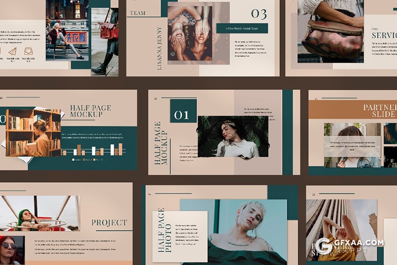 30页时尚杂志风格国外多用途PPT模板 - 顶尖PPT