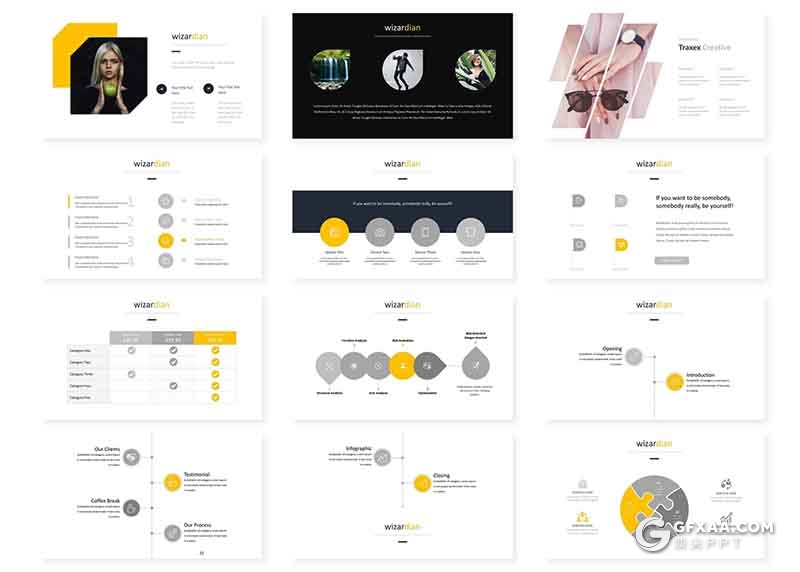 30页5种配色国外商务风格企业公司介绍ppt模板 - 顶尖PPT