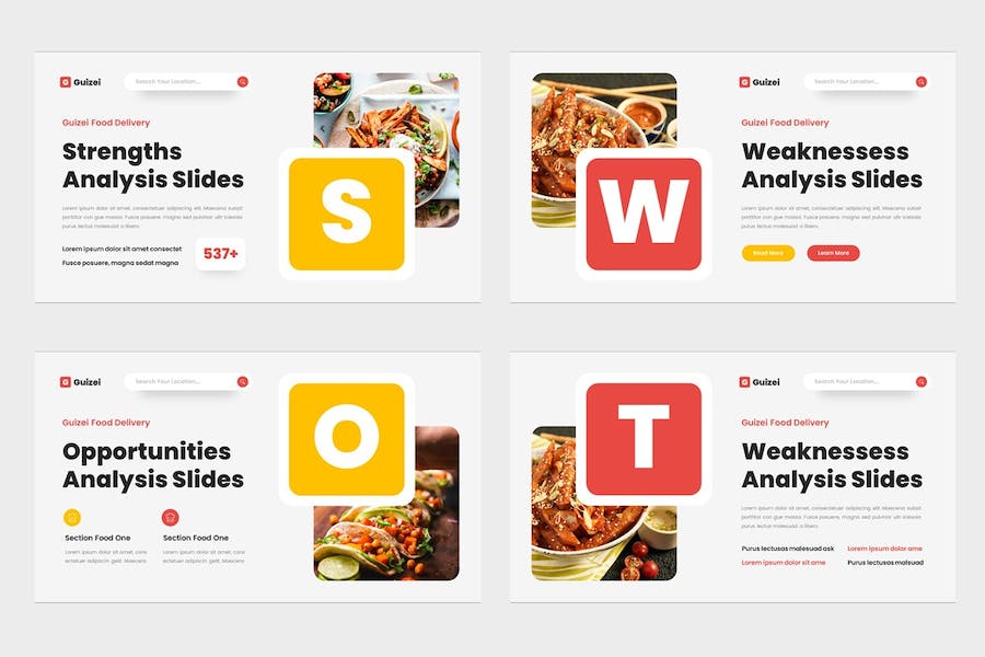 食品外送讲述展示方案推介Keynote模板 - 顶尖PPT