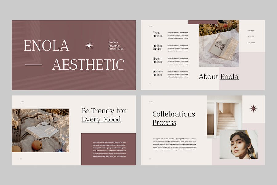 创意时尚复古美学keynote模板 - 顶尖PPT