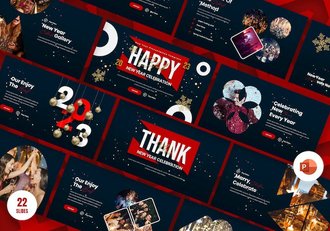 新年快乐圣诞节祝福年终工作总结新年计划PPT模板 - 顶尖PPT